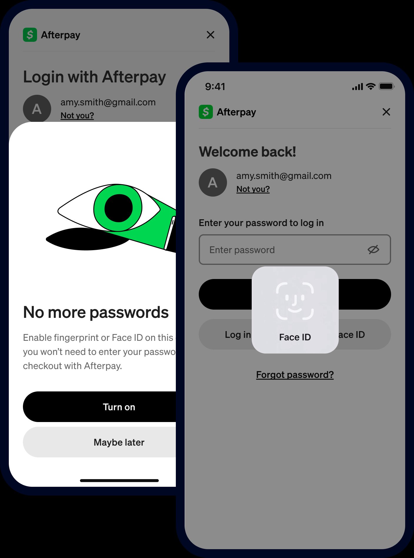 Frictionless biometric login